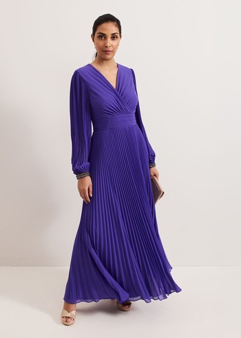 Phase Eight Petite Beaded Dress Purple Australia | HT7820154